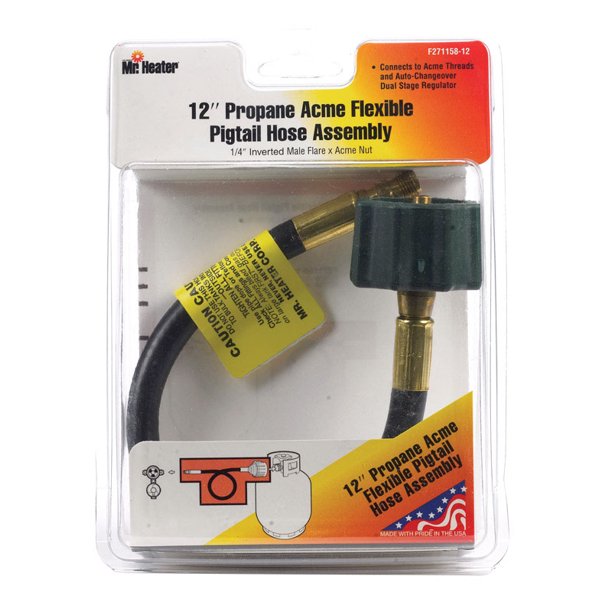 Mr. Heater 1/4 in. Dia. x 12 inch ft. L Brass/Plastic Acme Flexible