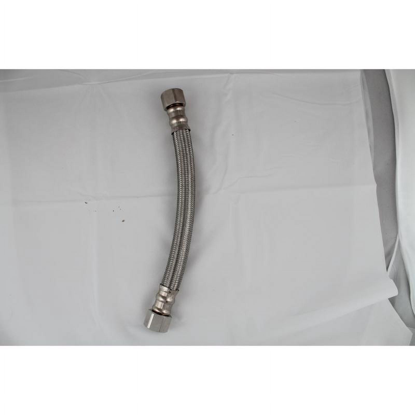 Plumb Pak PP888-1LF Water Heater Connector, 3/4 in, FIP, Stainless Steel, 12 in L