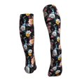 thumbnail image 2 of Bixox Hibiscus Rose Print Compression Socks,Compression Socks Women & Men Circulation for Medical,Running,Athletic, 2 of 7