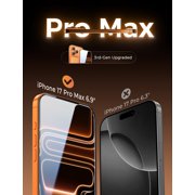 MAGIC JOHN 3rd GEN Screen Protector for iPhone 17 Pro Max Corning Tempered Glass Screen Saver Easy to Use [2 Pack]