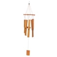 thumbnail image 5 of GOOHOCHY Garden Wooden Bamboo Pipe Wind Chime Decorative Wind Bell 66x18.5cm Brown, 5 of 8