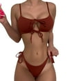thumbnail image 1 of Eashery Bikinis for Women 2 Piece Push Up Bathing Suits Bra Top Bikinis Red Medium, 1 of 5