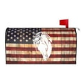 thumbnail image 2 of PHELIKA American Flag Painted Wood Wall Horse Magnetic Mailbox Covers Standard Size 25.5"H x 21"W, 2 of 8