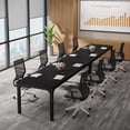thumbnail image 3 of Tribesigns 78.74-Inch Large Black Conference Room Table, Modern Office Meeting Seminar Desk with Metal Legs and Adjustable Foot Pads, Seats 6-8, Only Table Included, 3 of 5