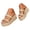 Gold, variant on Slip on Wedge Sandals for Women Open Toe Wide Width Platform Espadrilles Two Strap High Heel Beach Summer Slide Shoes Beige 8