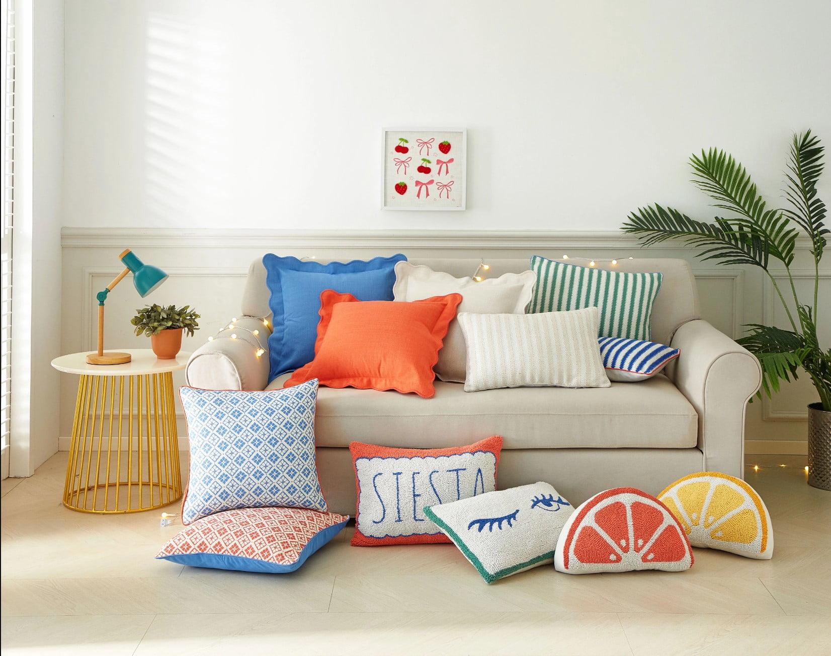 Mainstays by Becky G. & Alejandra Oblong Decorative Pillow, Green Cabana Stripe, 14" x 20"