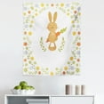 thumbnail image 1 of Funny Tapestry, Summer Illustration with Smiling Little Rabbit Carrots and Flowers Happy Bunny, Fabric Wall Hanging Decor for Bedroom Living Room Dorm, 5 Sizes, Multicolor, by Ambesonne, 1 of 1