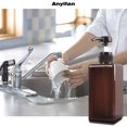 thumbnail image 3 of ZHAOCHENG Dispensador de jabón de 650 ml, juego de 2 contenedores de botellas de bomba de plástico vacíos para cocina y baño - Marrón, 3 of 5