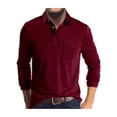 thumbnail image 1 of SUNSIOM T-Shirt à Manches Longues pour Hommes Automne, Couleur Unie Col Rabattu Ajusté Mode Décontractée Mode Urbaine, 1 of 5