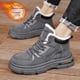 thumbnail image 3 of Botas de nieve para hombre, forro polar, cálidas, de otoño e invierno, de caña alta, acolchadas de algodón, botas Martin deportivas de moda para exteriores, 3 of 5