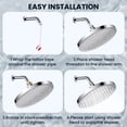 thumbnail image 4 of ATUPEN 6" High Pressure Rain Shower Head, Adjustable Stainless Steel Polished Chrome with Durable Nozzles, 4 of 7