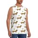 thumbnail image 2 of Fotbe Dachshund Going To Play Tennis Men's Camiseta sin Mangas Estampada para Hombres, Playera Casual para Gimnasio, Entrenamiento, Playa-Large, 2 of 7