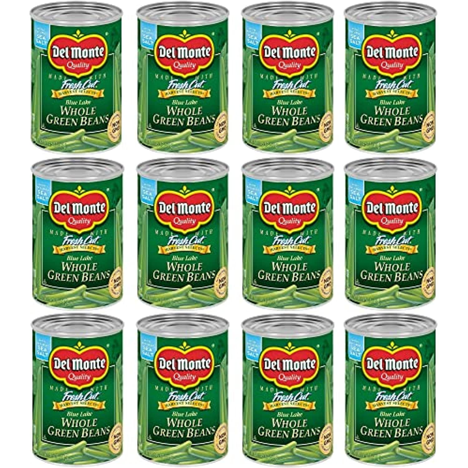 Del Monte Canned Whole Green Beans, 14.5 Ounce (Pack Of 12)
