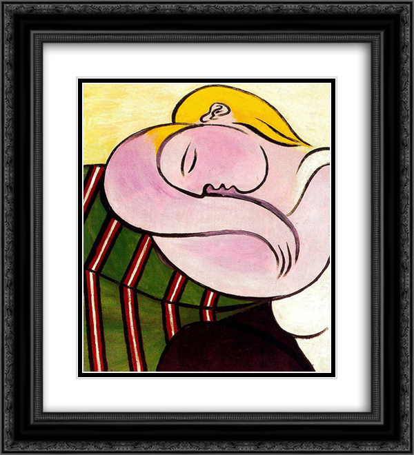 Pablo Picasso 2x Matted 20x24 Black Ornate Framed Art Print 'Woman with