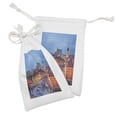 thumbnail image 2 of Polish Fabric Pouch Set of 2, Old Town of Warsaw in the Evening Crowded in the Square Center Cityscape Rush Hour, Drawstring Bag for Toiletries Masks and Favors, 9" x 6", Multicolor, by Ambesonne, 2 of 2