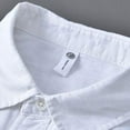 thumbnail image 3 of Bcfgryg Men's Linen Shirts Casual Button Down Long Sleeve Shirt Solid Summer Beach Shirts with Pocket White, 3 of 4