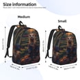 thumbnail image 2 of Vsdgher Garden Meditating Weasel Print Canvas Backpack Travel Rucksack Unisex Knapsack 15.7/17.7Inch Laptop Backpack for Work,College -Small, 2 of 5