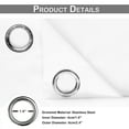 thumbnail image 3 of DONGPAI Outdoor Curtains for Patio 52 x 84 Inch Waterproof Grommet Light Blocking Curtain, White, 2 Panels, 3 of 7
