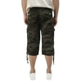 thumbnail image 2 of X RAY JEANS Mens Belted 18" Inseam Below Knee Long Cargo Shorts, Olive Camo, 33, 2 of 5