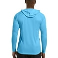 thumbnail image 4 of BRDFRL Men's Sun Protection Hoodie Shirts Long Sleeve UPF 50+ Swim Fishing Shirt with Hood Lightweight Rash Guard UV SPF Sky Blue XL, 4 of 7