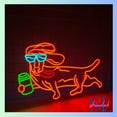 thumbnail image 3 of Shinelab Dachshund Drinking Neon Sign, Funny Dog Wall Art Light, Pet Home Wall Decor 01087, 3 of 4