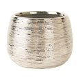 thumbnail image 2 of BalsaCircle 4 Metallic Silver 3 in Round Ceramic Succulent Planters Flower Plant Pots Party Events Decorations, 2 of 8