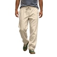 thumbnail image 2 of Blmnix Palazzo Pants for Men Baggy Low Rise Beach Pants Travel Pants Pants Yellow Straight-Leg Long Men's Casual Pants,L, 2 of 8