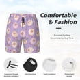thumbnail image 3 of Yiaed Sheeps Print Mens Swim Trunks Bathing Suit Compression Liner Beach Swim Shorts Swimwear Quick Dry Zipper Pocket No-Chafing Board Short-X-Large, 3 of 6