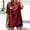 A_ Wine, variant on Olyvenn Henley Shirts Women's Short Sleeve Satin Blouses Roll Up Sleeve Notch V Neck Silk Shirts Tunic Tops Loose Loungewear Pink XL