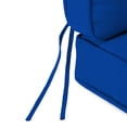 thumbnail image 5 of Jordan Manufacturing Sunbrella 45" x 22" Canvas Pacific Blue Solid Rectangular Outdoor Deep Seat Chair Cushion with Ties and Welt, 5 of 10