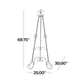 thumbnail image 5 of DecMode 25" x 70" Black Metal Tall Adjustable Floor 3 Tier Scroll Easel, 1-Piece, 5 of 13