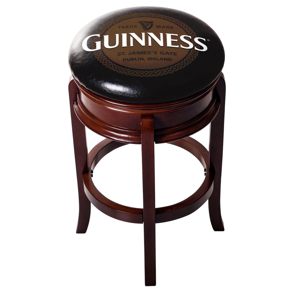 Guinness Wood Swivel Bar Stool Knotwork