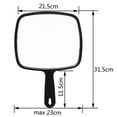 thumbnail image 6 of Monyance mirror with handle Professional Handheld Salon Barbers Hairdressers Mirror with Handle (Black)(12.6X9.06X0.31Inches), 6 of 10