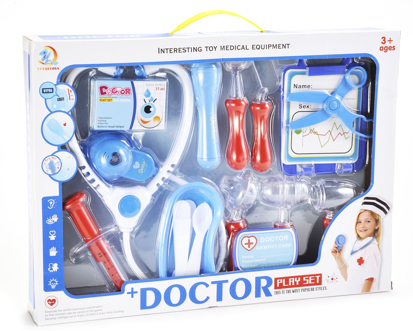 PlayWorld What's Up Doc? Medical Doctor Hospital Kit Playset