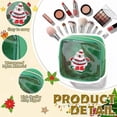 thumbnail image 3 of Juego de neceseres navideños transparentes - Organizador de artículos de tocador de viaje con bordado festivo de Papá Noel y árbol Un neceser de maquillaje, 3 of 9