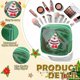 thumbnail image 3 of Juego de neceseres navideños transparentes - Organizador de artículos de tocador de viaje con bordado festivo de Papá Noel y árbol Un neceser de maquillaje, 3 of 9