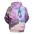 thumbnail image 3 of Cherry Blossoms in Paris Men's Women New Sweatshirt Hoodie Men's Plus Size Sweatshirt Hooded Sweatshirt 3d Printed Street Men's Cloth, 3 of 6