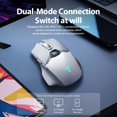 thumbnail image 3 of Wireless Mouse with LED Display, Silent Bluetooth 5.1 & 2.4G Multi-Device Computer Mice, 6400 DPI Adjustable Optical Sensor with 6 Buttons for Laptop PC Office, 3 of 12