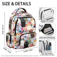 thumbnail image 5 of Chririnla Cats Floral Print School Bag with Padded Straps Large Capacity Book Bag, Breathable 17 Inch Bookbag for Travel Middle School Primary School, 5 of 10
