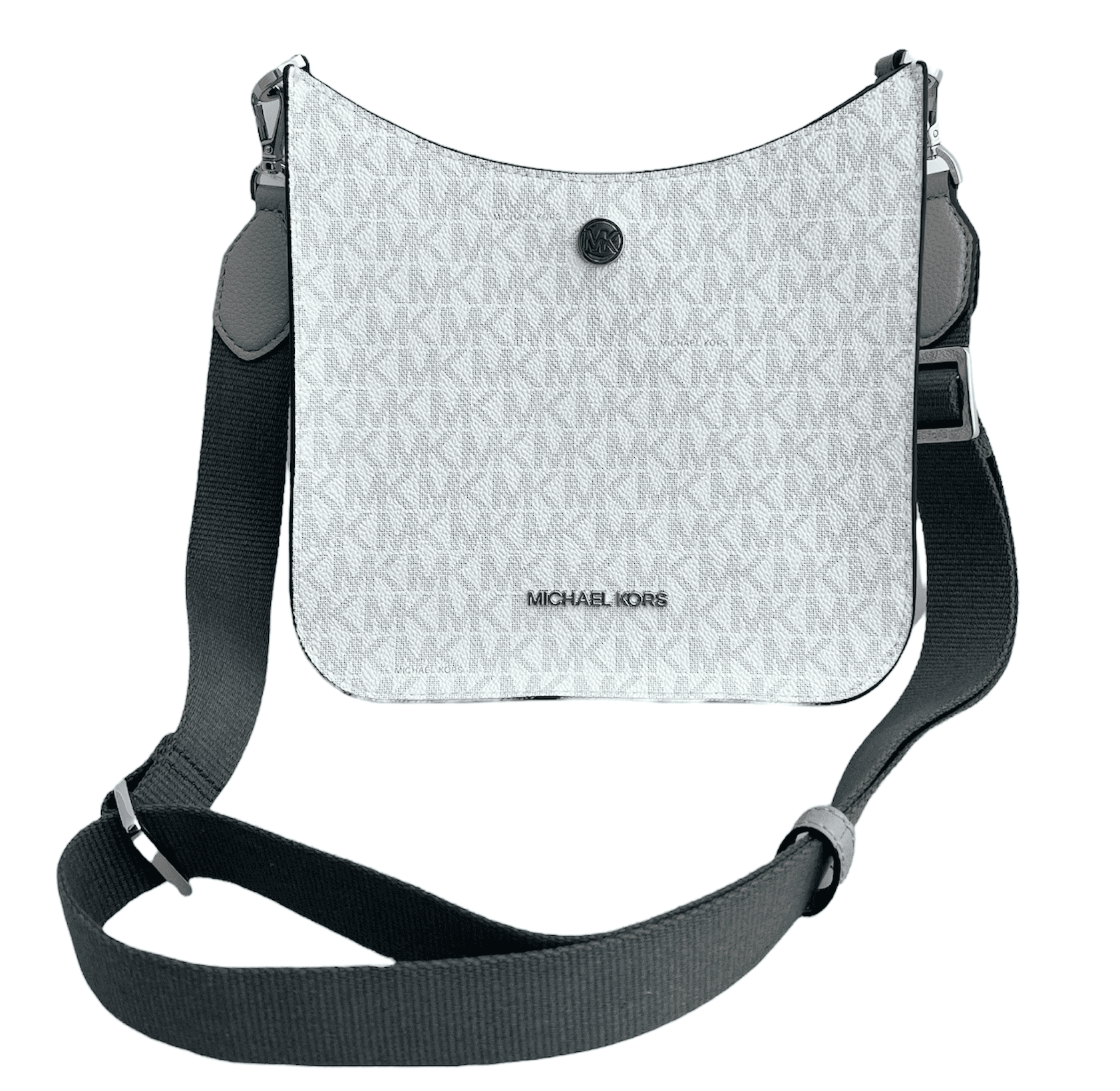 Michael Kors Briley Small Messenger Crossbody Bag Bright White Mk