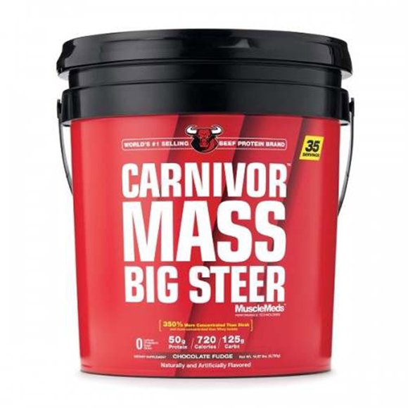 Proteina Carnivor Mass Big Steer Sabor Chocolate 15 LBS Musclemeds impk-14171