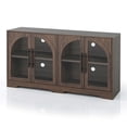 thumbnail image 5 of Bailor Rustic Wood Television Stand for TVs up to 60" with Adjustable Shelves, Walnut, 5 of 9