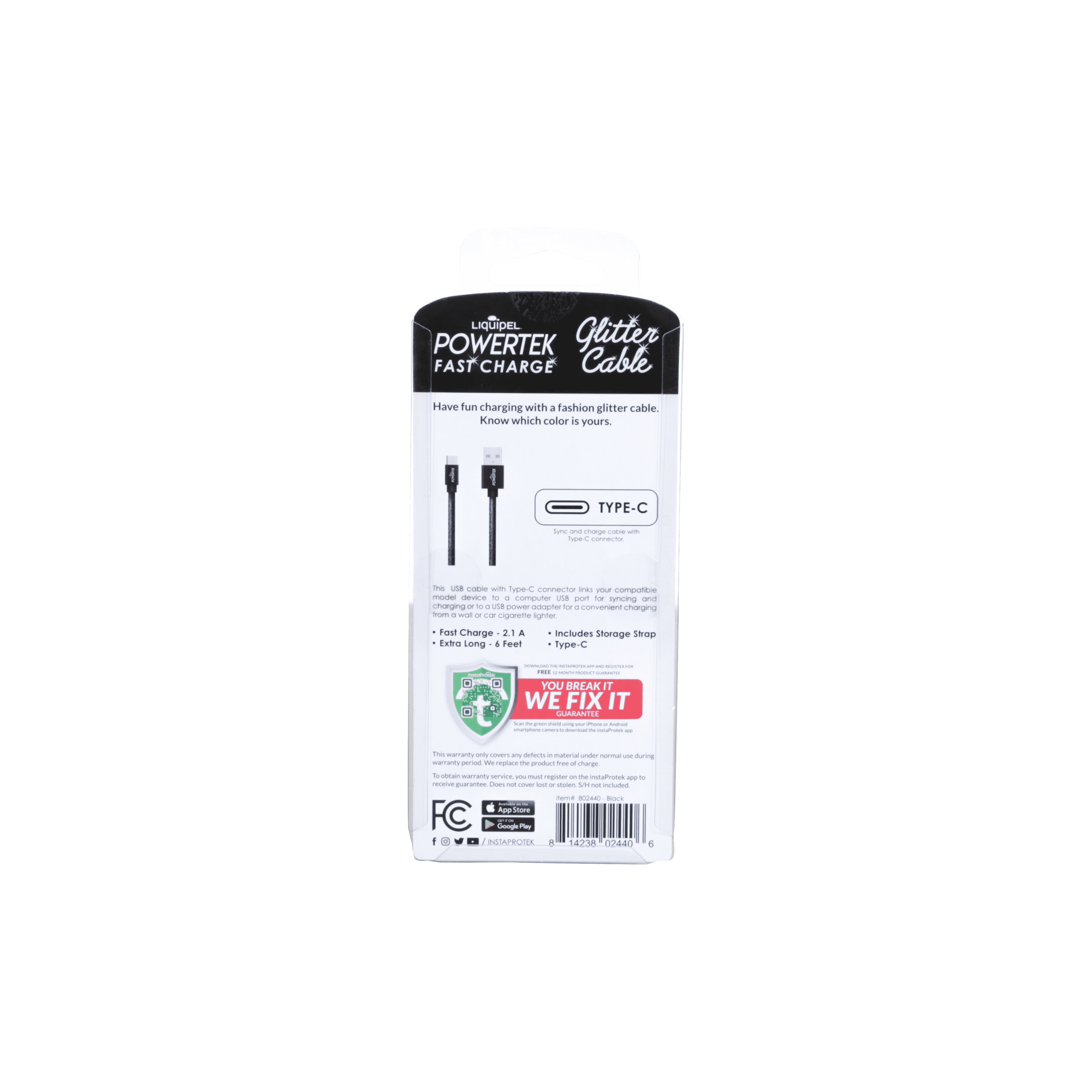 Liquipel Powertek Glitter Type C Cable