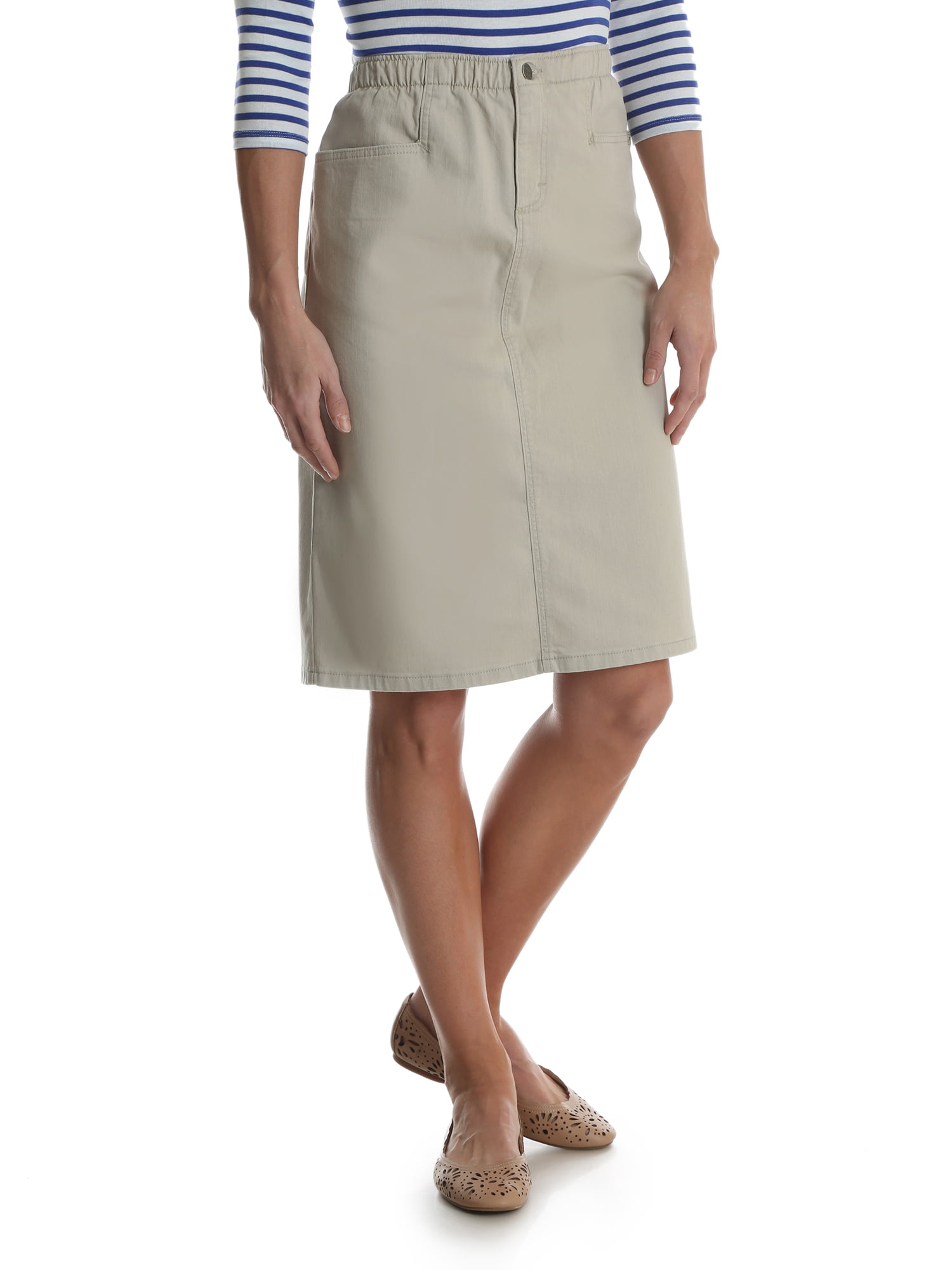 Women's Stretch L-Pocket Long Denim Skirt - Walmart.com