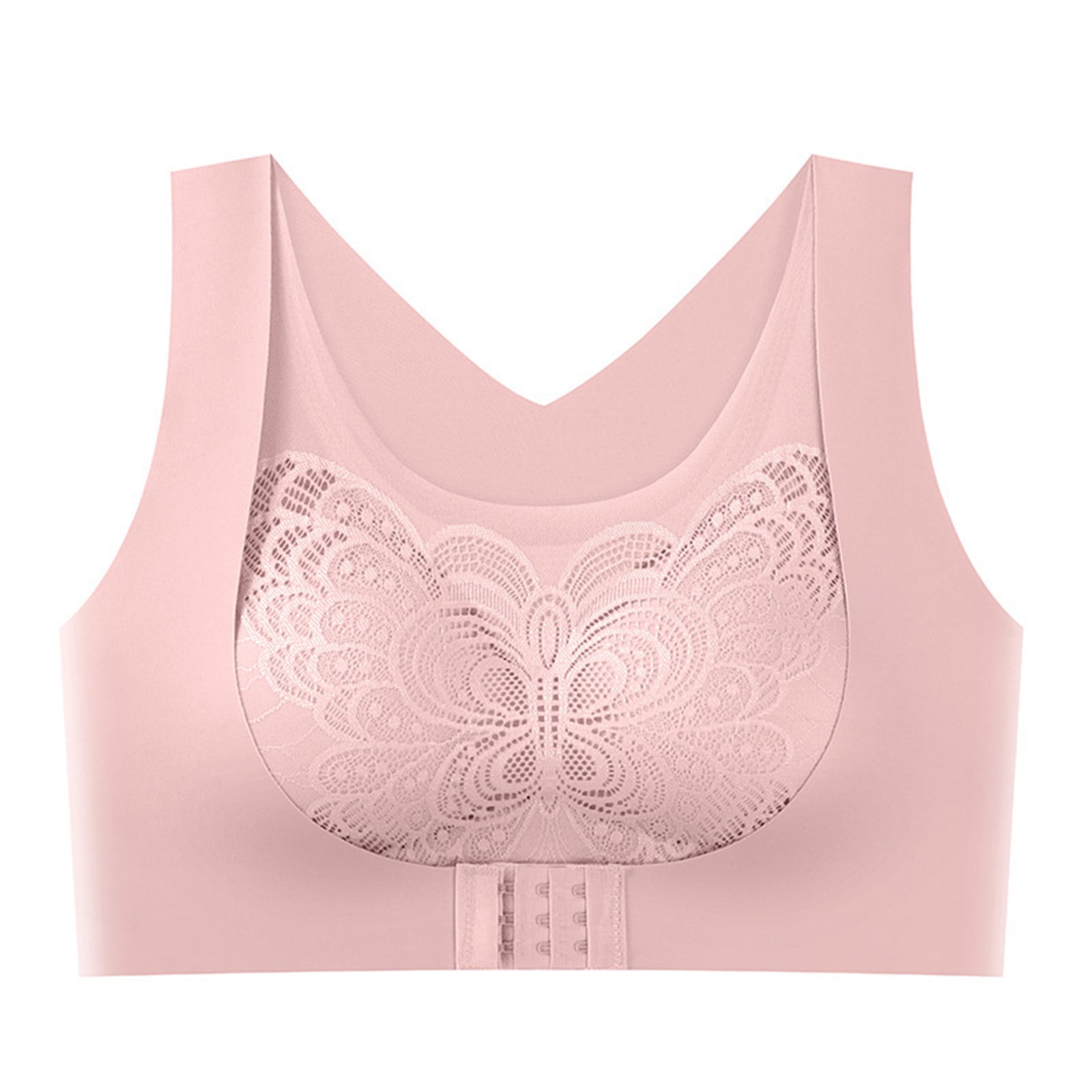 HAPIMO Everyday Bras for Women Comfort Daily Brassiere Soft Ultra Front  Buckle Lingerie Adjustment Chest Shape Camisole Gathered Wire Free Stretch