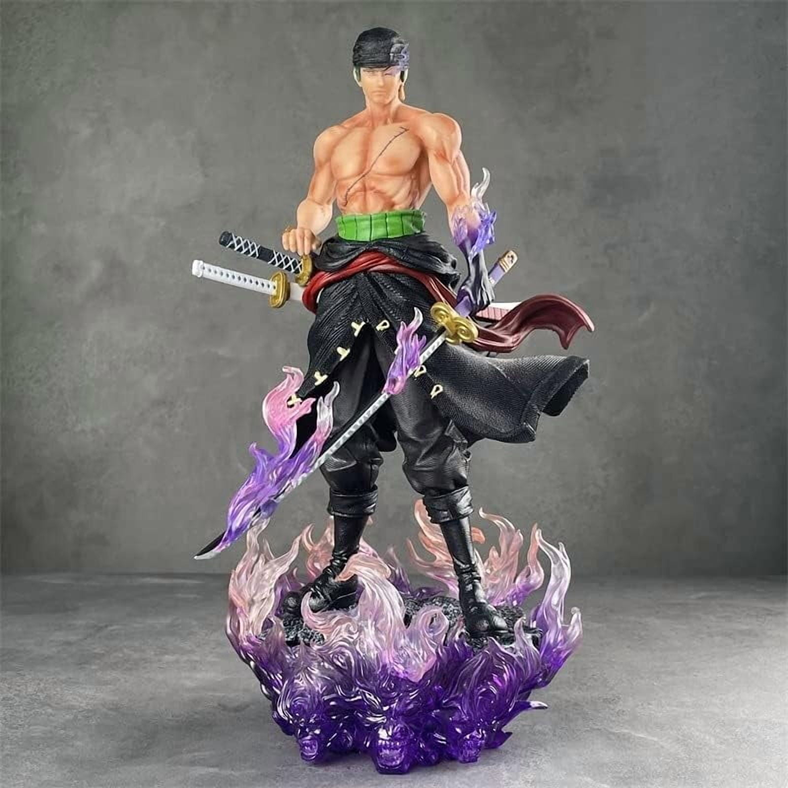 Zoro Figure Standing One Sword Style Zoro Anime Figures 33cm/13inch Handmade PVC Anime Character Model Statue Collectible Craft Gift