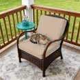 thumbnail image 4 of Outdoor Patio Cushion Covers 4 Pack Solid Color Patio Chair Cushion Covers with Ties and Zipper Light Khaki Waterproof Outdoor Seat Cushion Covers for Patio Furniture 22"x22", 4 of 9