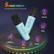 thumbnail image 3 of Máquina de karaoke Peski portátil Bluetooth con 2 micrófonos, color azul, 3 of 6