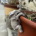 thumbnail image 4 of Elegant Elephant Garden Statue Resin Ornament for Outdoor Bonsai Potted, 4 of 7