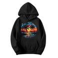 thumbnail image 2 of Women's Graphic Hoodies Oversized Hoodies Casual Long Sleeve Hawaii Print Pullover Sweatshirts with Pocket Cotton Outfit L, 2 of 3